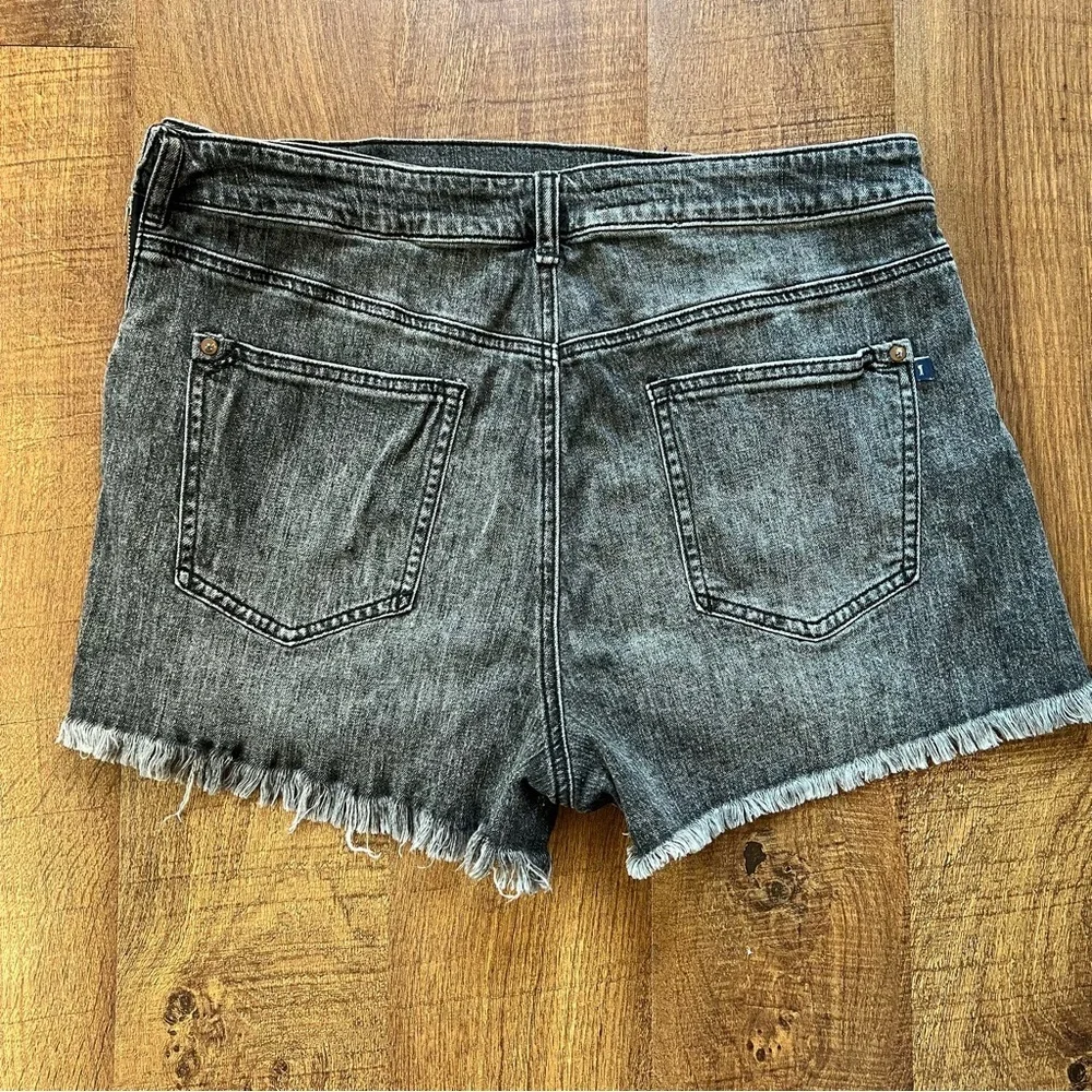 Anthropologie Gray Washed Denim Mini Shorts - Picture 5 of 7